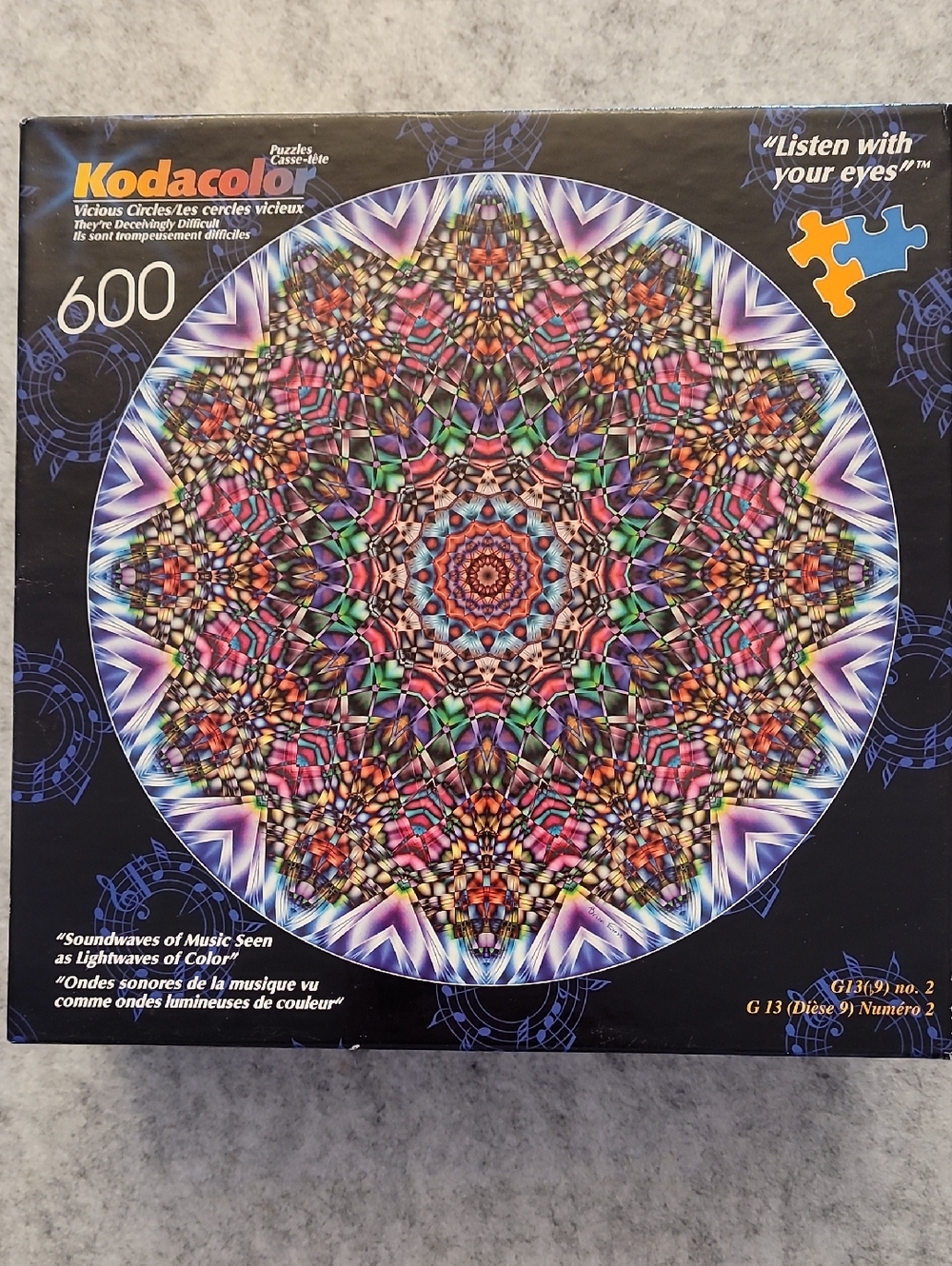Kodacolor 600-Piece Kaleidoscope Jigsaw Puzzle by RoseArt NEW/SEALED